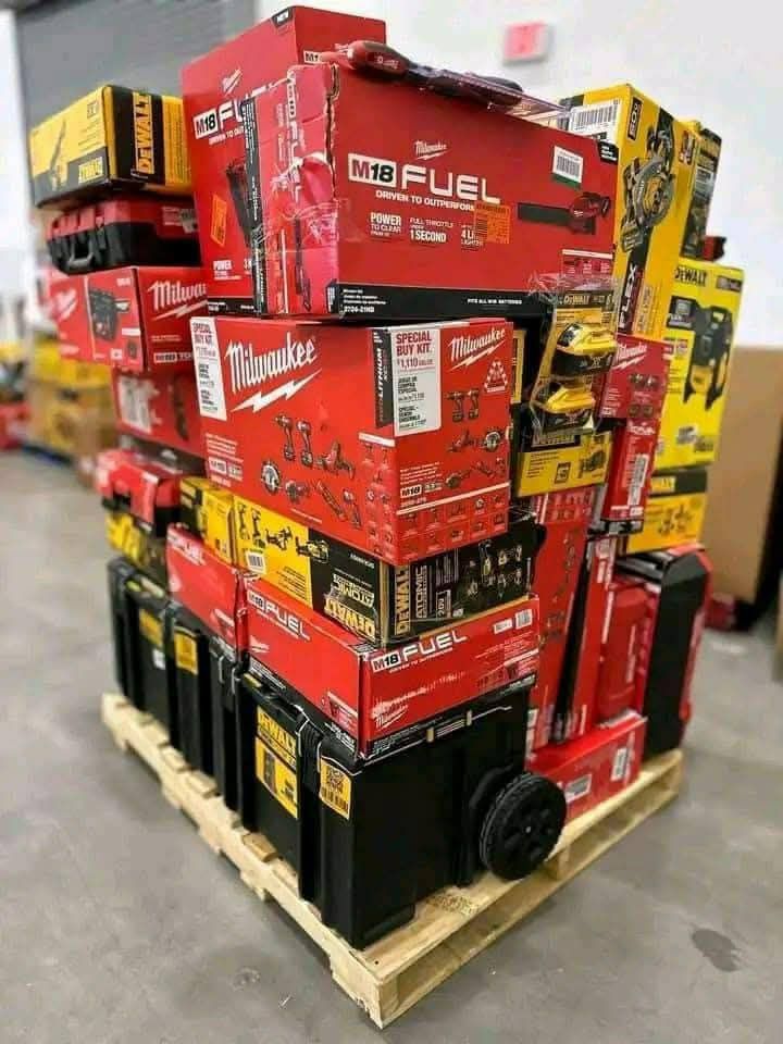 Wholesale Milwaukee & DeWalt Tool Pallet – 60+ Brand New Mixed Power Tools